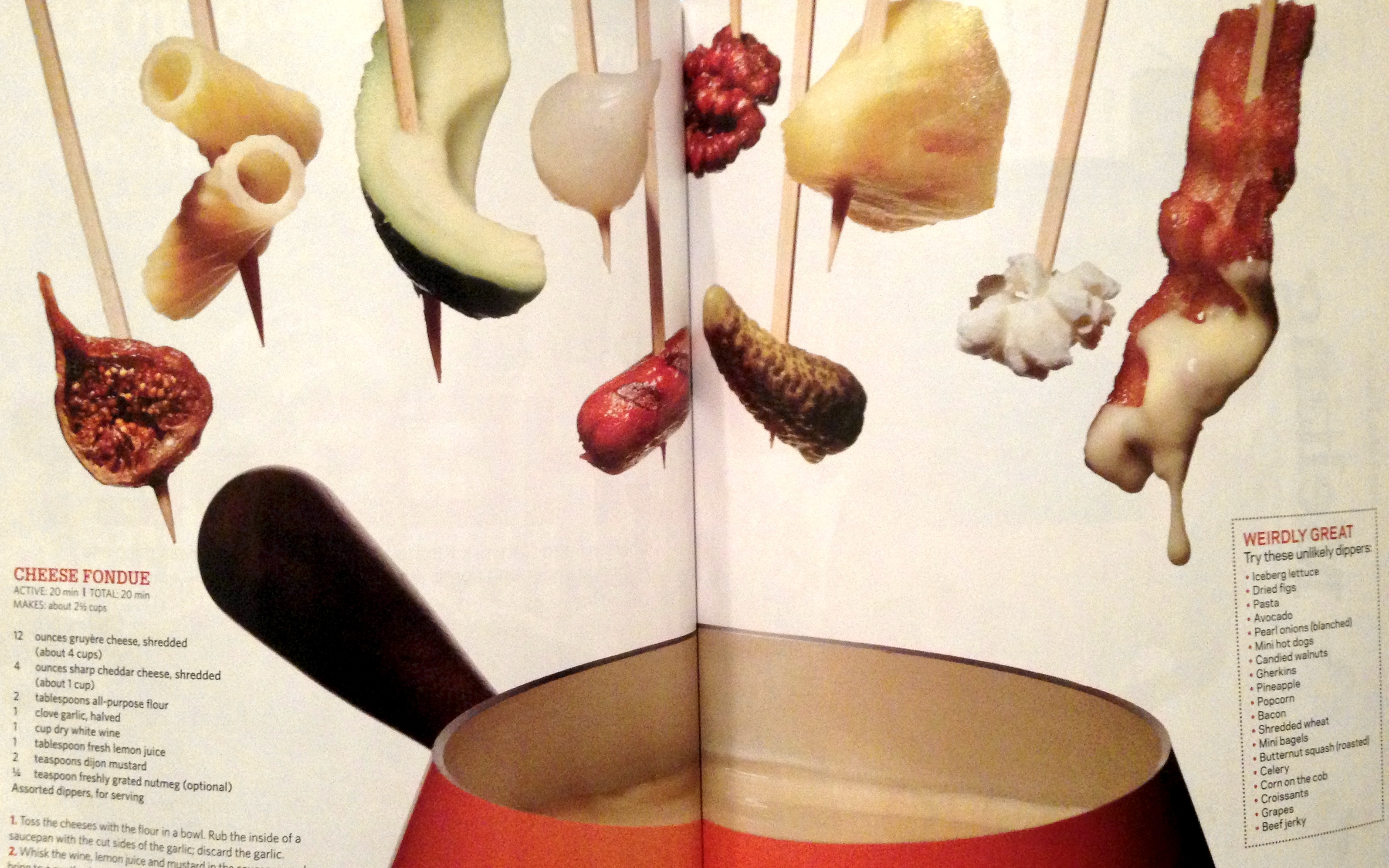 Can you dip it in cheese? Fondue foods