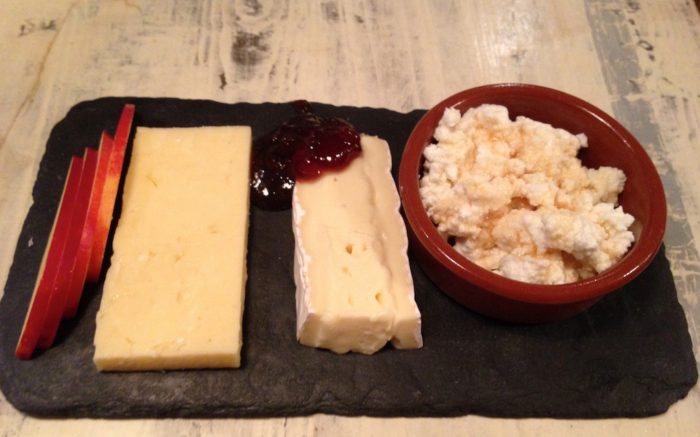 Cheese flight from Murray's Cheese Bar